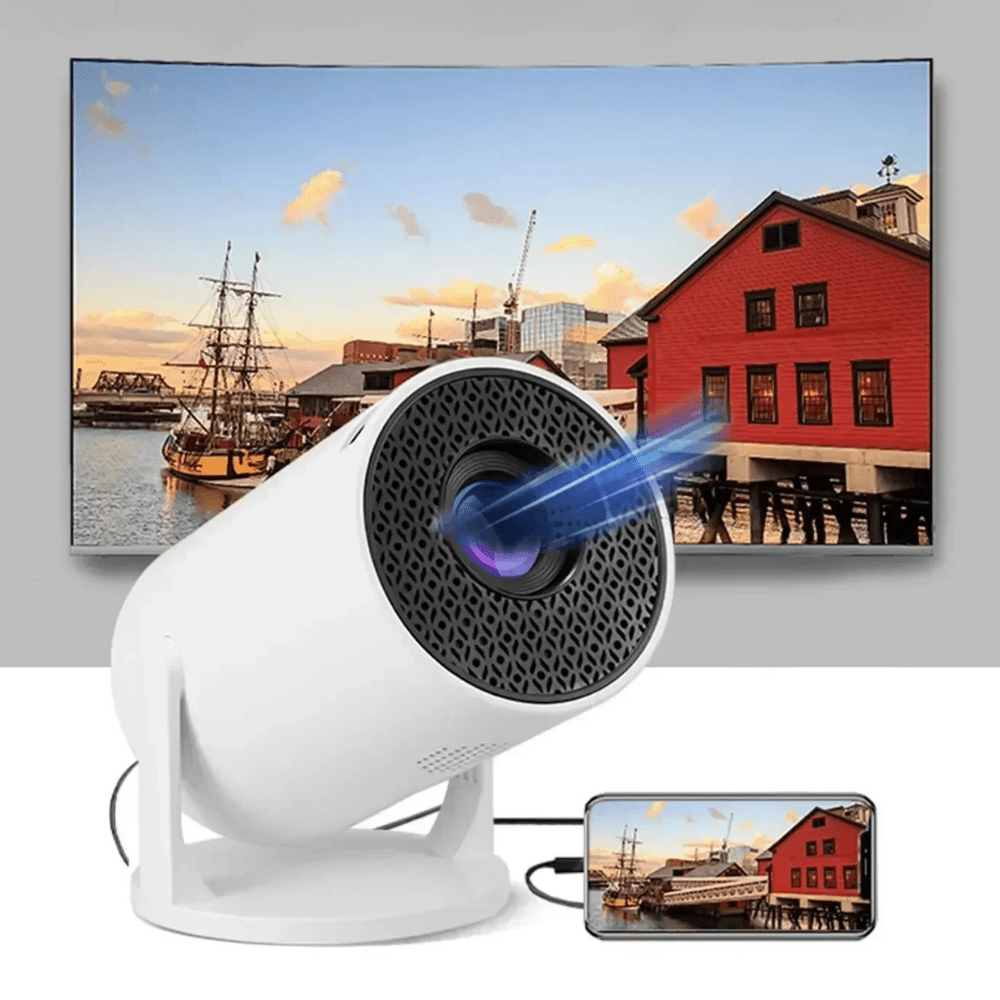 4K Mini Portable Projector with WiFi and Bluetooth – Compact Home Theater for Movies and Gaming 0